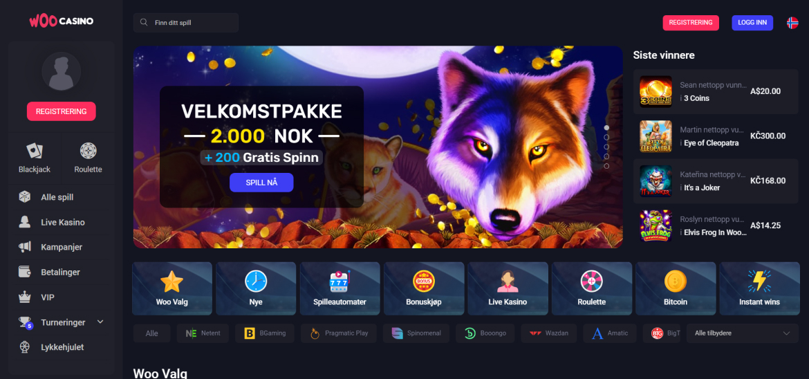 WooCasino Gratisspinn-kampanjer